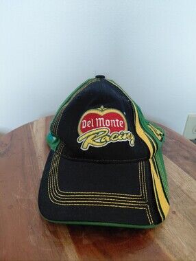 VINTAGE Nascar Del Monte Racing #24 Sponsors Black & Green Hat OS